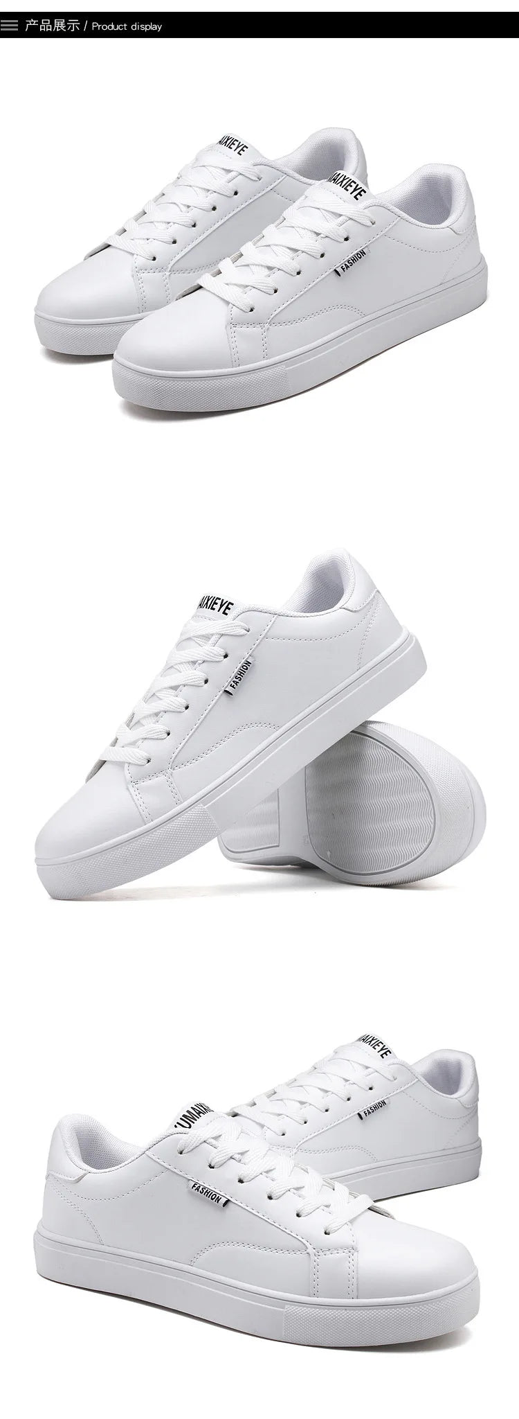 Scarpe casual da skateboard da uomo, scarpe bianche per il tempo libero all’aperto, sneakers traspiranti da camminata, scarpe basse, scarpe da uomo 39-48
