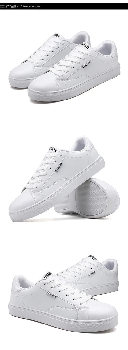 Scarpe casual da skateboard da uomo, scarpe bianche per il tempo libero all’aperto, sneakers traspiranti da camminata, scarpe basse, scarpe da uomo 39-48