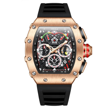ONOLA 6827 Fashion Sports Quartz Men's Watch Waterproof Luminous Calendar Chronograph Watches for Men Relogios Masculino Часы