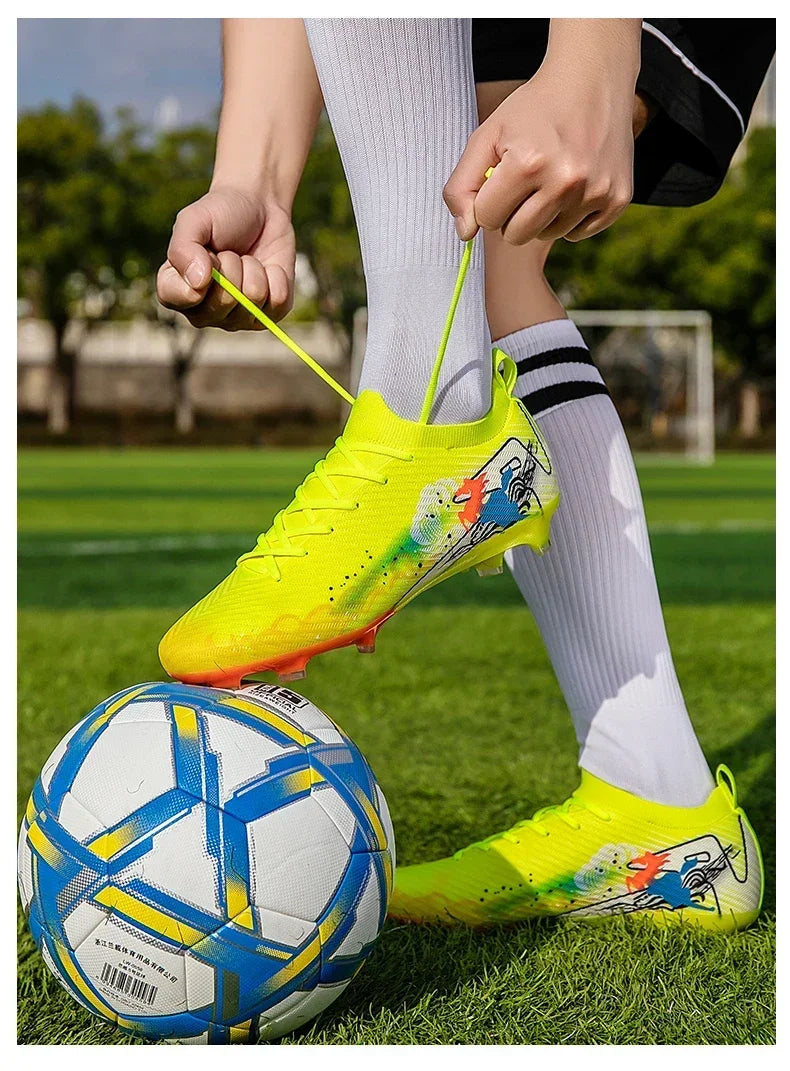 Chaussures de football pour hommes, bottes de football professionnelles originales, chaussures de terrain décontractées de haute qualité, ultra-légères, antidérapantes, pour activités de plein air.