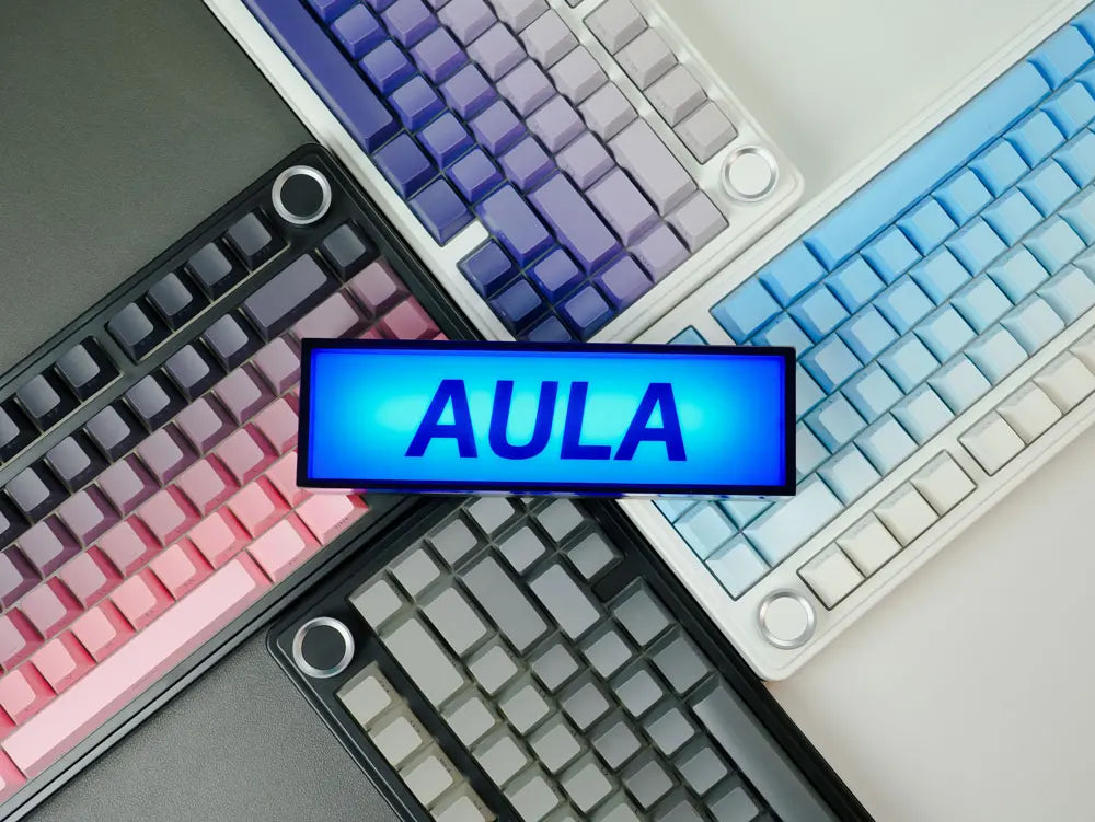 AULA F75 Pro Teclado mecánico gaming inalámbrico con montaje gasket, RGB personalizable, distribución 75% y teclas PBT con grabado lateral