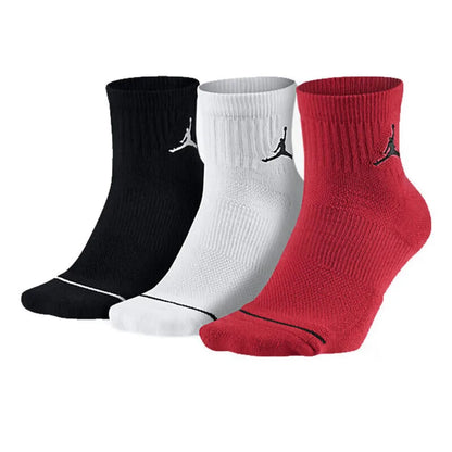 Nike Air Jordan Men's and Women's Knee-High Sports Socks, 3-Pack, Comfortable and Breathable Basketball Socks SX5544-017