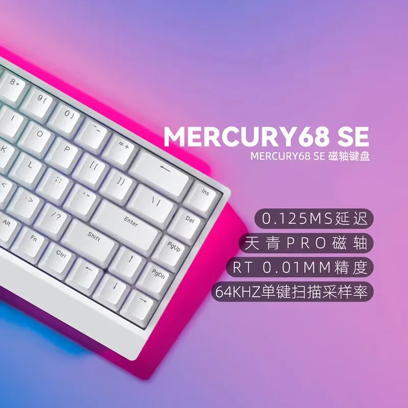 Tastiera meccanica IROK Carotmas Mercury68 con switch magnetici 8K, 68 tasti, RT 0.004mm, bassa latenza, gaming cablata personalizzata per PC, ideale come regalo