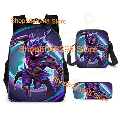 Estuche grande de lona kawaii para lápices, estuche para bolígrafos para niños y niñas, estampado Fortnite, material escolar, papelería para adolescentes, regalo de cumpleaños