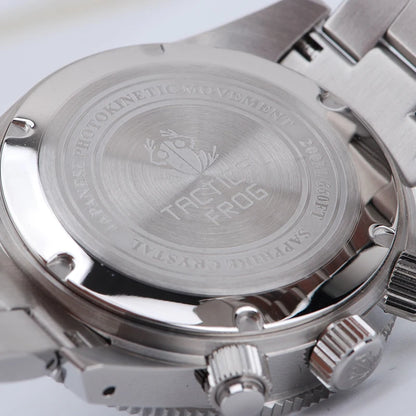 Orologio cronografo da uomo Tactical Frog 41mm, movimento al quarzo solare VS75, impermeabile, zaffiro, verde, luminoso C3, orologio da polso al quarzo