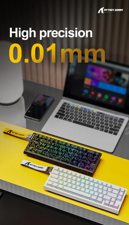 Teclado gaming magnético ATTACK SHARK X68HE X68PRO HE y FREEWOLF F68 con cable F68Pro inalámbrico para gaming profesional, activación rápida de 0.01mm