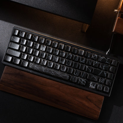 Teclado mecánico inalámbrico XVX M67 JadeStone con teclas IMD-Tech, trimodo, diseño topográfico blanco gamer y estructura gasket