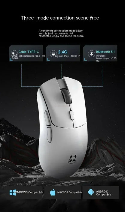 Ratón inalámbrico Metaphyuni Metapanda P1 Pro Max, PAW3395, baja latencia, ligero, para e-sports y gaming, ergonómico, regalo para gamer de PC