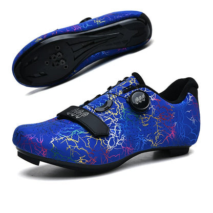 Zapatillas de ciclismo nuevas para hombre con cierre automático para carretera, montaña y exterior; zapatillas deportivas de ciclismo para mujer para spinning indoor