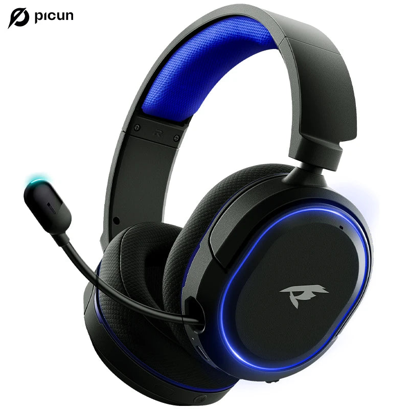 Cuffie da gaming wireless Picun G2 Bluetooth 5.3 – audio surround 7.1, microfono ENC, batteria 100H, cuffie a bassa latenza per PC, PS5, PS4, Switch e dispositivi mobili