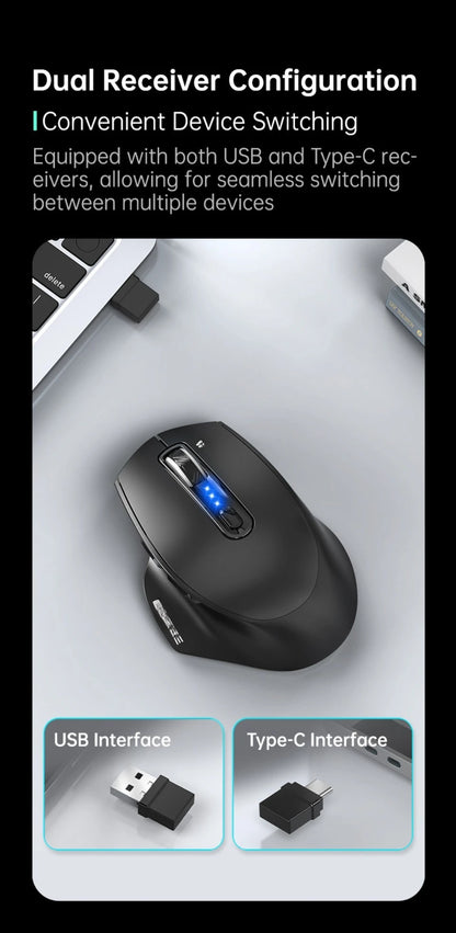 Ratón USB con cable, retroiluminación RGB, silencioso, ergonómico y DPI ajustable para ordenador de sobremesa, portátil, PC, oficina, gaming, hogar y uso diario en el trabajo
