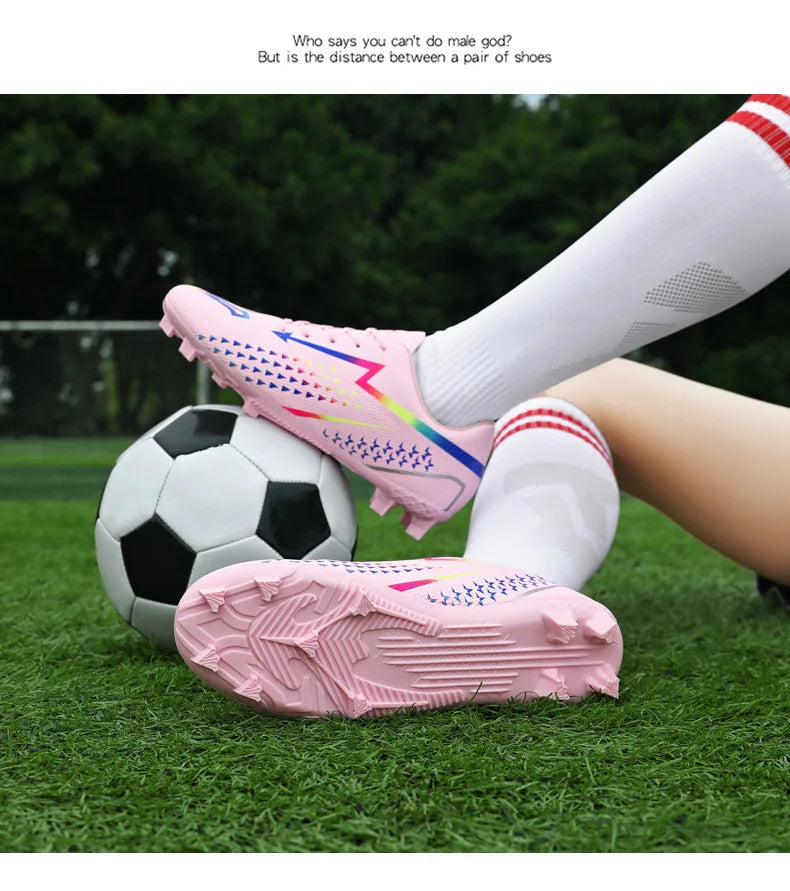 High Quality Mens Soccer Shoes Society Ultralight Turf Soccer Cleats Sneakers Training Football Boots Chuteira Campo 35-45