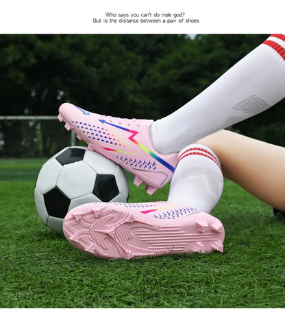 High Quality Mens Soccer Shoes Society Ultralight Turf Soccer Cleats Sneakers Training Football Boots Chuteira Campo 35-45