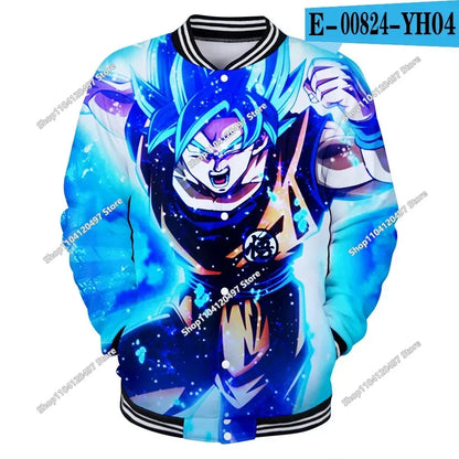 Dragon Ball Goku Kid Men Zipper Hoodie Cartoon Japan Style Anime Women Sweatshirt 2025 New Fashion Children Jackets Coat