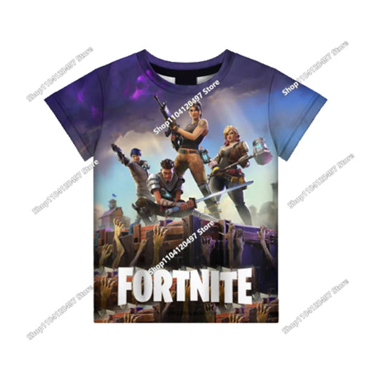 Summer Fashion Fortnite Mascot 3D Print Kids T Shirt Casual T-shirt Boys Girls Unisex Children's Clothing Tshirt Tops