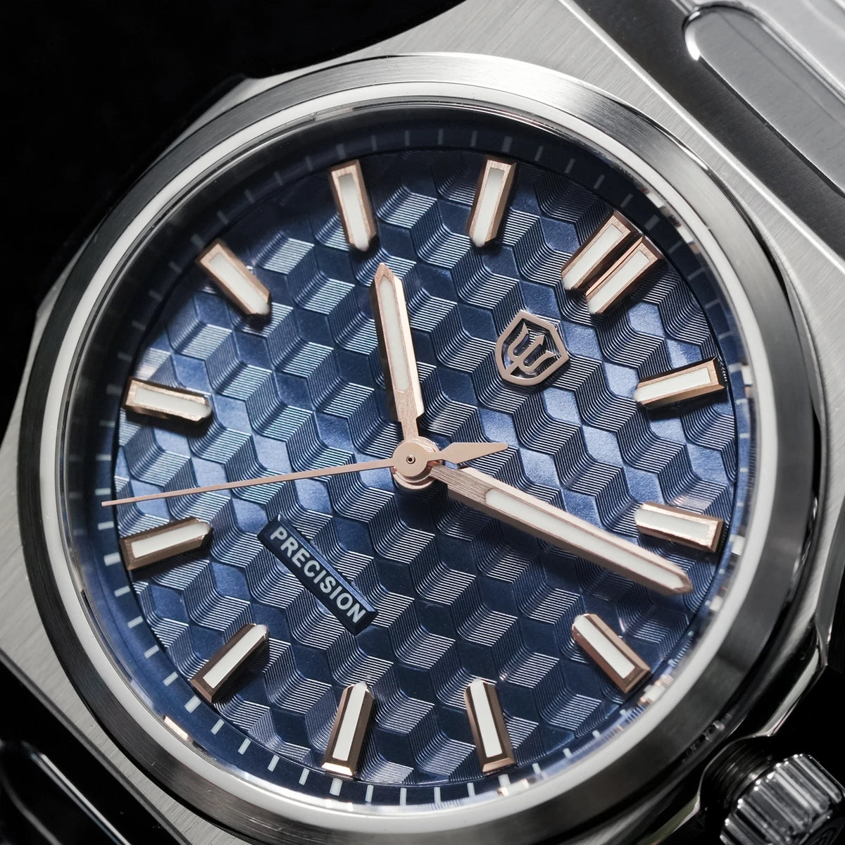 Watchdives WD0016 Super Black Men's Watch Ultra Light-Absorbing Dial VH31/VH60 Sweep Second Quartz Movement Stainless Steel Watch