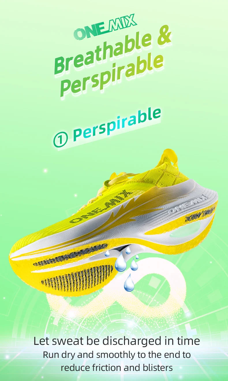 ONEMIX Carbon Plate Marathon Running Racing Shoes Professional Stable Support Shock-relief Ultra-light Rebound Sport Sneakers