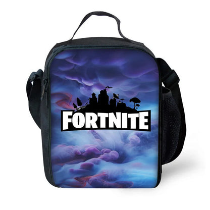 Borsa termica isolata grande per bambini F-FortniteS, capiente, per ragazzo, ragazza, studentessa, picnic all’aperto, pranzo, riutilizzabile con funzione cooler