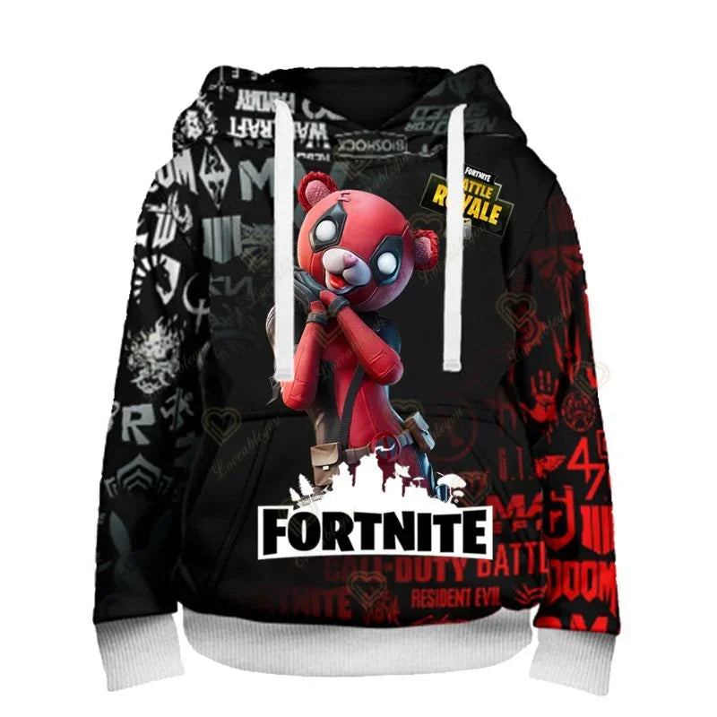 Felpe con cappuccio Fortnite Peely Print New Design, per uomo, donna e bambino, a maniche lunghe, stile casual streetwear