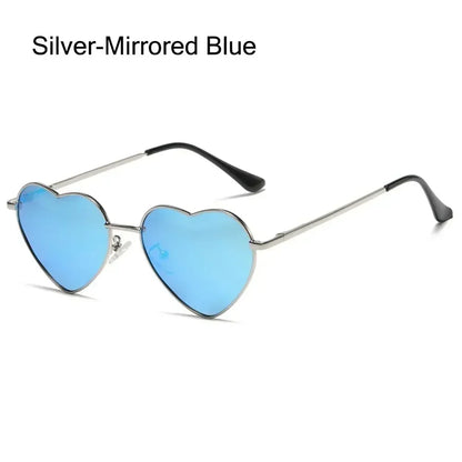 Sluneční brýle ve tvaru srdce, sluneční brýle ve tvaru srdce, vintage brýle z 90. let, ochrana UV400, sluneční brýle s kovovou obrubou, módní doplňky