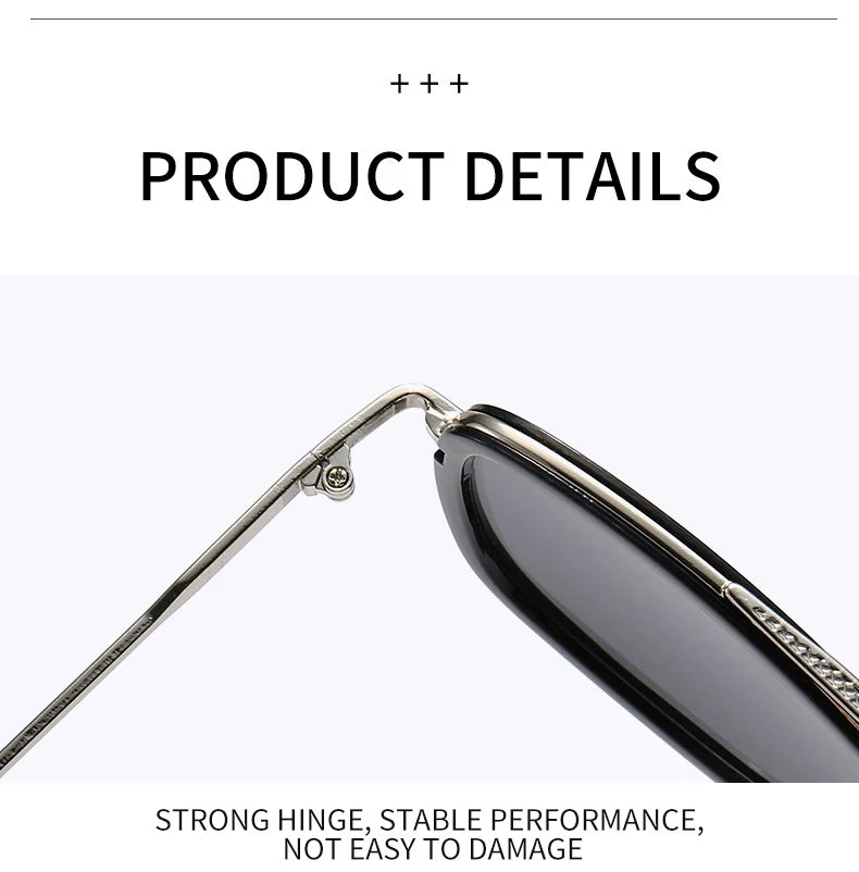2024 New Square Men Sunglasses Fashion Metal Steampunk Sun Glasses For Women Trendy Outdoor Shades Eyewear Unisex Accessory
