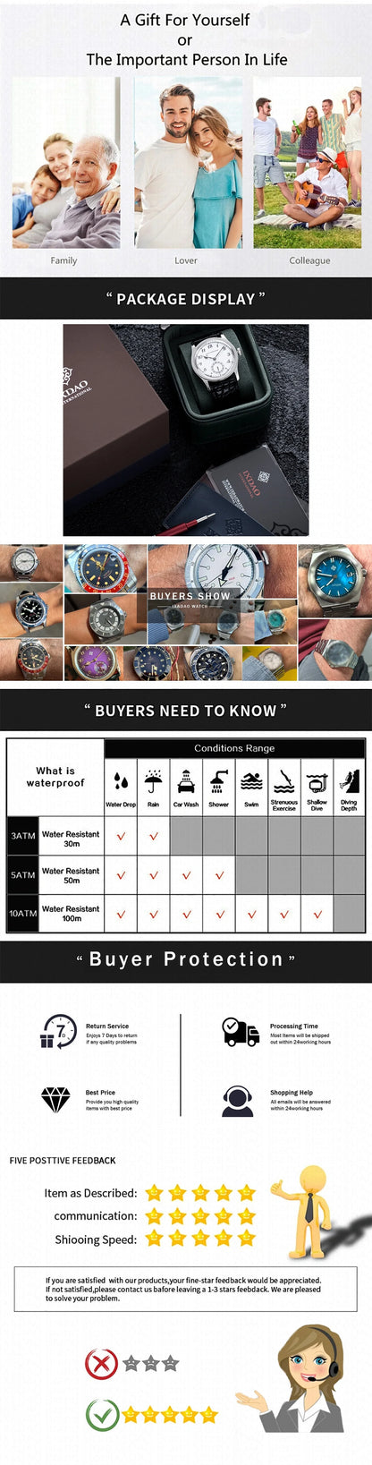 IX&DAO 2025 New 37mm Warrior Men's Automatic Mechanical Watch Miyota 9015 Movement Sapphire Stainless Steel Waterproof 10Bar BGW