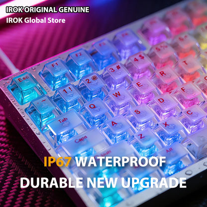 Teclado mecánico gaming magnético de aluminio IROK MG75 V2 MG75V2 Rapid Trigger 0.07ms 8KHz 0.001mm 512K de tasa de escaneo para gamers