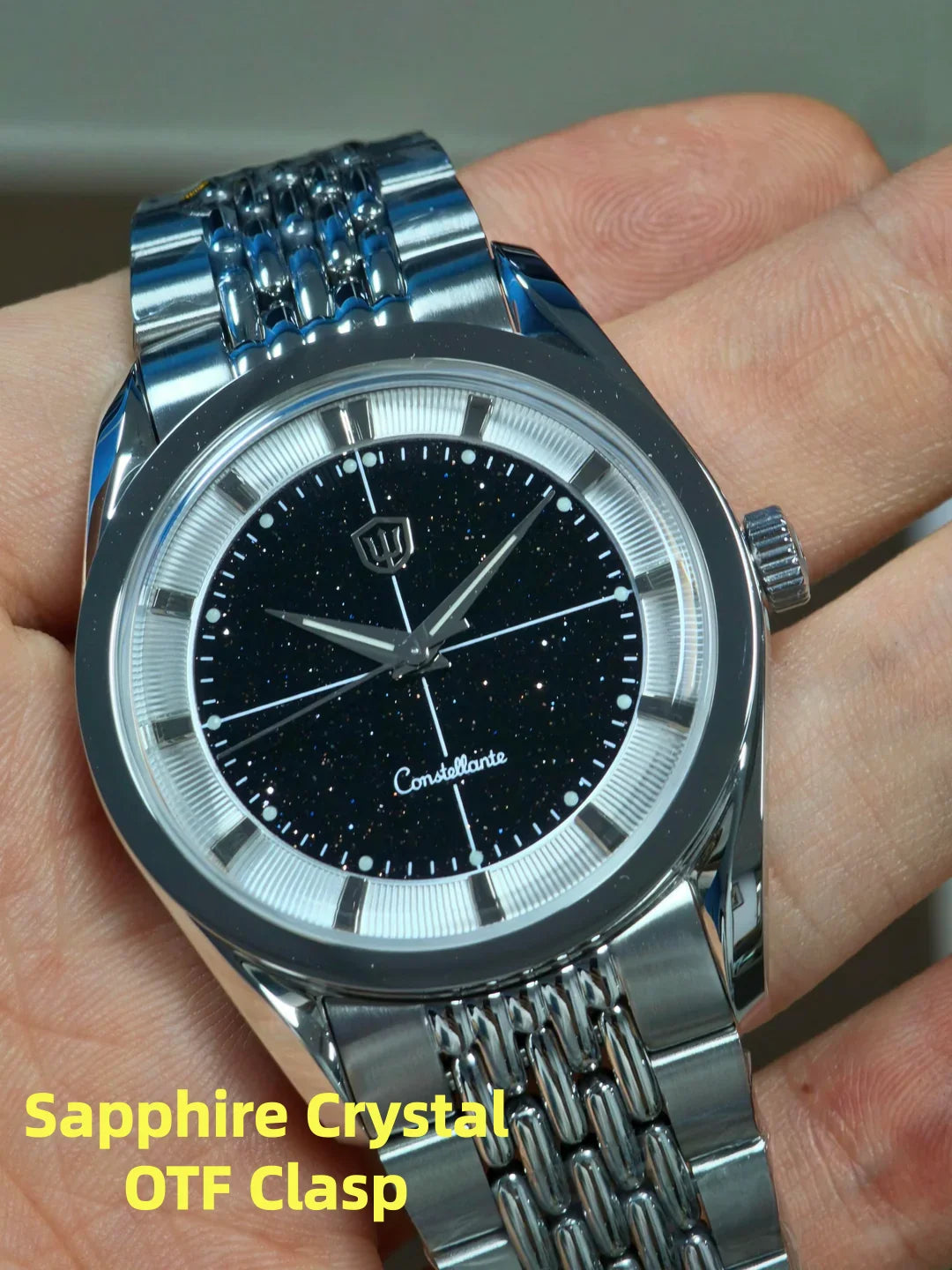 Watchdives WD1954 36mm VH31 Sweep Quartz Watch Sapphire Crystal 316L Steel 100M Water Resistant BGW9 Lume Men Watch