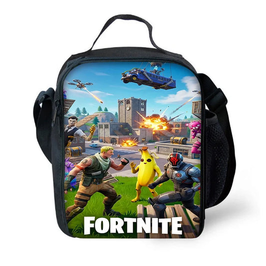 F-FortniteS Child Insulated Large Capacity Bag for Boy Hot Game Girl Student Outdoor Picnic Resuable Thermal Cooler Lunch Box