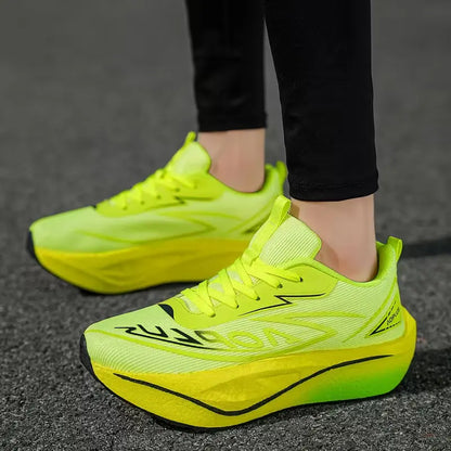 Zapatillas de running con cámara de aire 2026, placa de carbono para maratón, deportivas para hombre, transpirables y ligeras, zapatillas antideslizantes para mujer