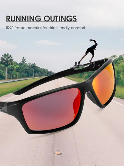 Kapvoe Polarisierte Angel-Sonnenbrille Radfahren Herren Damen UV400 Fahrradbrille Sportbrille Fahrradbrille MTB-Fahrradbrille