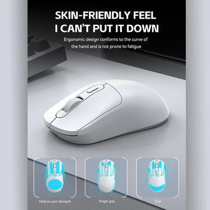 Mouse da gaming wireless Warvank X8 500 mAh ricaricabile TYPE-C, mouse da ufficio adatto a laptop e computer desktop