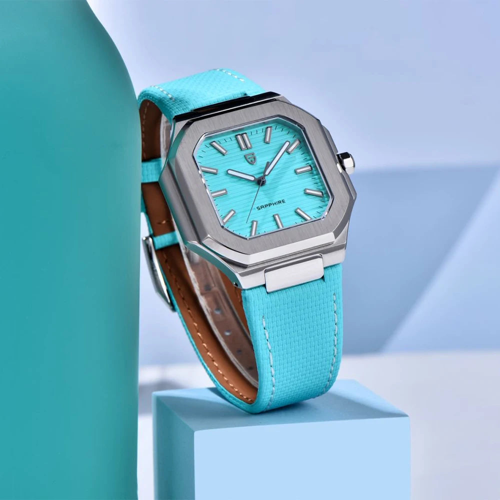 Reloj de lujo cuadrado de cuarzo PAGANI DESIGN 2026 para hombre, cristal de zafiro AR, movimiento japonés, luminoso, acero 316L completo