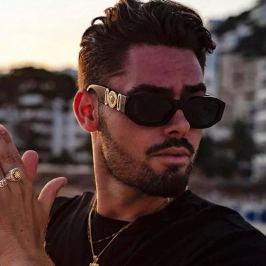 Square Irregular Vintage Sunglasses Man Brand Designer Outdoors Sun Glasses Male Fashion Polygon Candy Colors Oculos De Sol