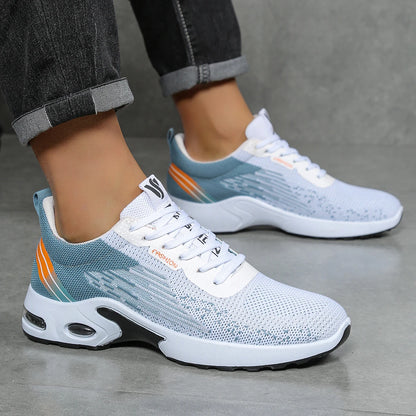 Scarpe da uomo, scarpe casual da uomo, mesh traspirante, ammortizzate ad aria, suola morbida, scarpe sportive alla moda color block