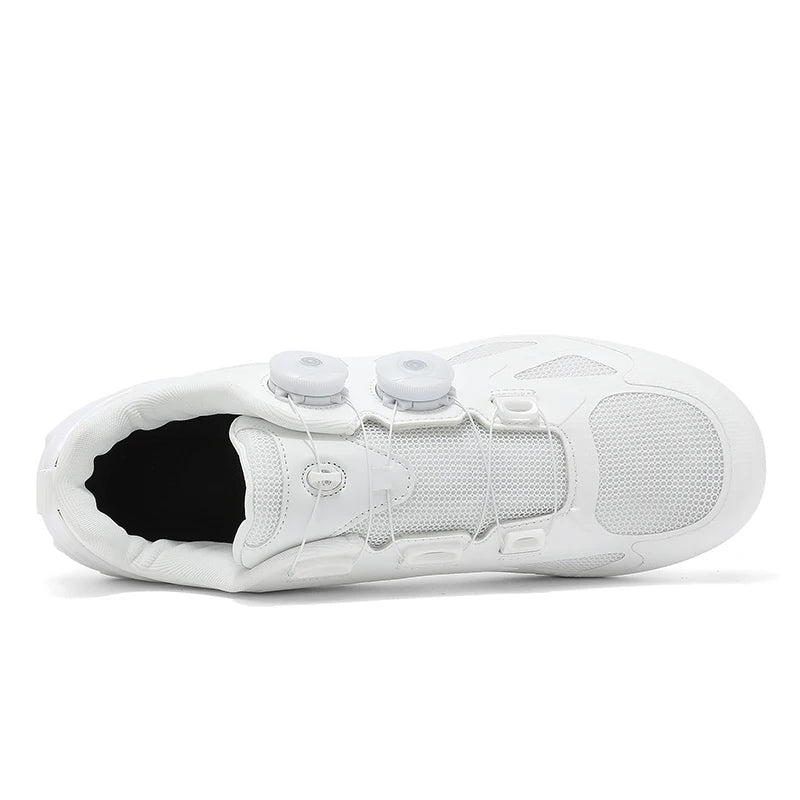 Zapatillas de ciclismo de montaña para hombre sin cierre, sin calas, para bicicleta de carretera RB Speed; zapatillas de ciclismo sin calas, tipo sneaker, para pedales planos MTB, mujer
