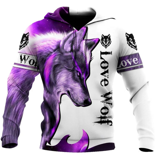 Fashion Autumn lion,wolf Hoodies White Tiger Skin 3D All Over Printed Mens Sweatshirt Unisex Pullover Casual Jacket
