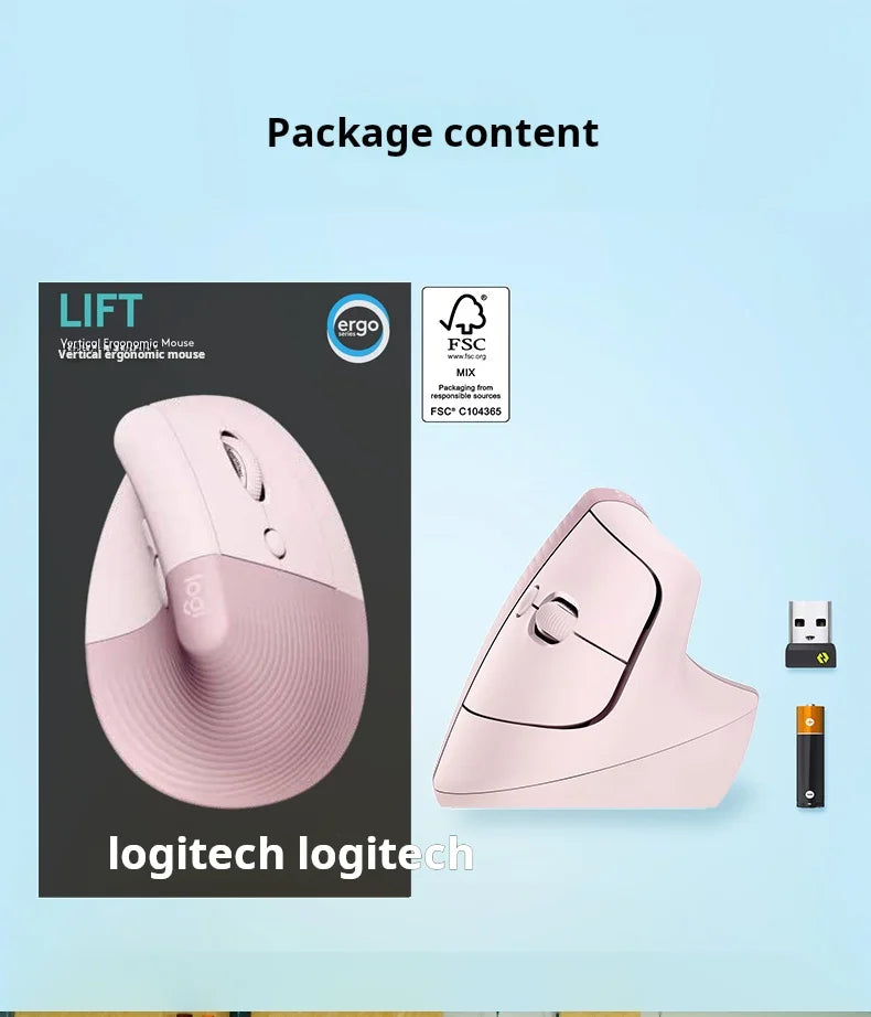 Logitech Lift Ergonomic Bluetooth Wireless Mouse Vertical Mouse Small Mouse Business Office 3 Devices Switch In Seconds