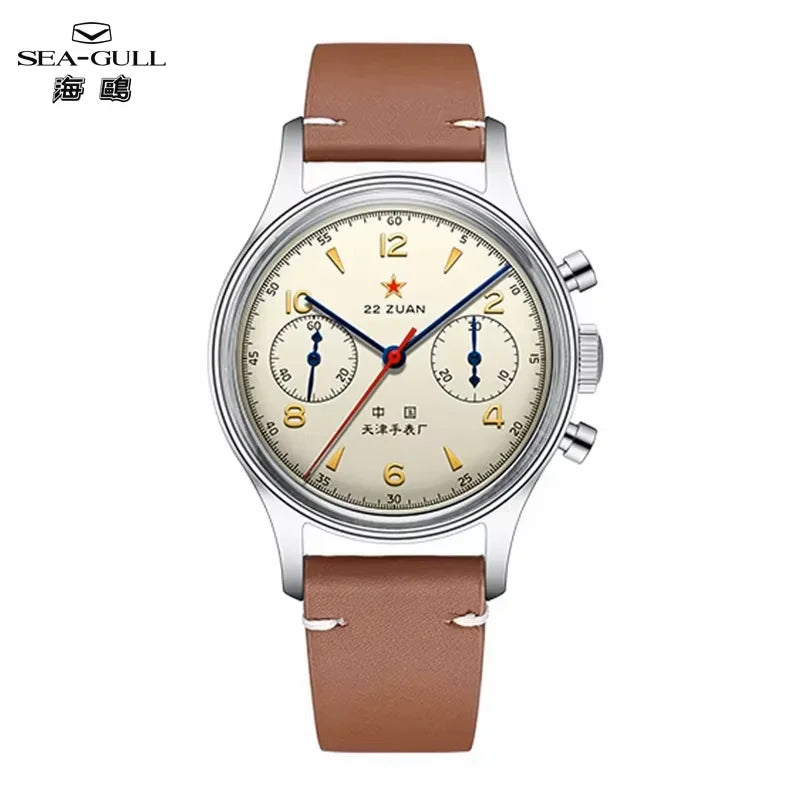 Relógio mecânico masculino Seagull 1963 International Edition Pilot Clock ST1901, cronógrafo retro de pulso, aviação da Força Aérea, novo