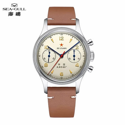 Relógio mecânico masculino Seagull 1963 International Edition Pilot Clock ST1901, cronógrafo retro de pulso, aviação da Força Aérea, novo
