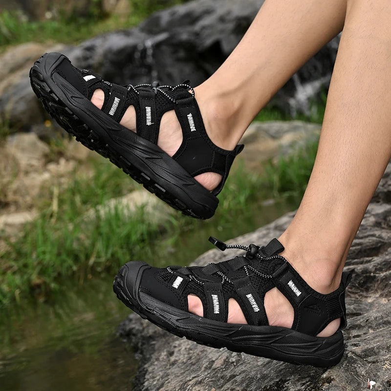 Sandales d'été en cuir pour hommes, chaussures décontractées pour hommes, sandales d'extérieur en cuir pour hommes, chaussures de plage, chaussures romaines pour hommes