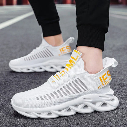 MAEDEF-Baskets confortables et décontractées en maille pour homme, chaussures de course respirantes à plateforme, de sport, de marche et de tennis