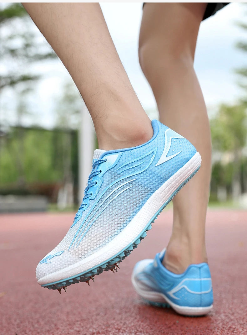 High Quality Men Women Track and Field Shoes Youth Anti Slip Sneakers Outdoor Professional Jumping Runn Shoes Student Trainers
