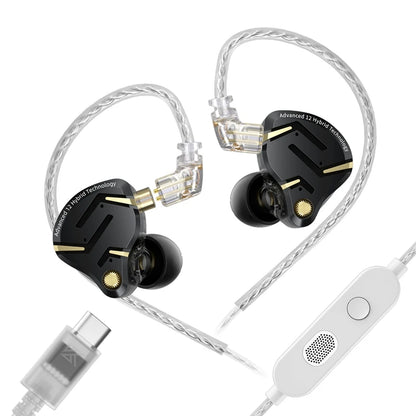 KZ ZS12 PRO 2 Hybrid-IEM-Kopfhörer – HiFi-Bass kabelgebundene Gaming-Ohrhörer mit superlinearen Treibern
