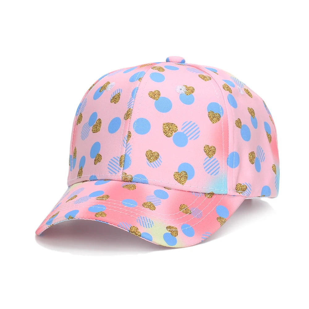 Hot Cartoon Print Child 54cm Head Circumference Baseball Caps for Boy Girl Under 10 Years Old Dazzling Lovely Snapback Hats BK31