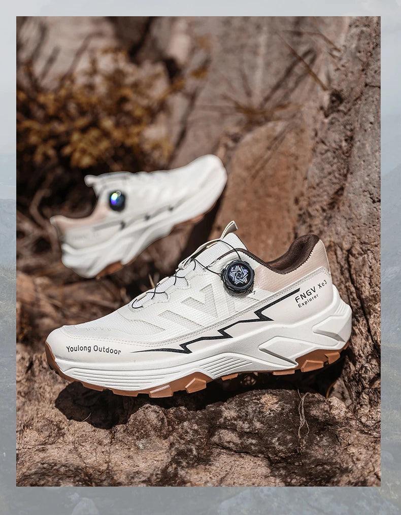 Sneakers da uomo casual outdoor antiscivolo e ammortizzanti, versatili scarpe da hiking off-road con suola morbida e confortevole per running