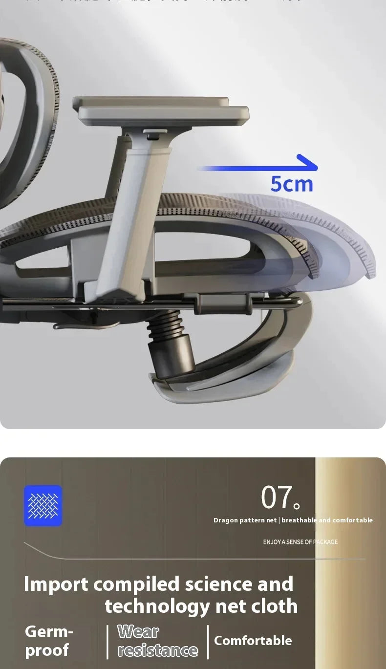 Ergonomic Gaming Chair with 3D Headrest, Adjustable Armrests, Lumbar Support, Reclining Computer Desk Chair with Footrest for Office & Gaming