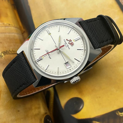 Merkur Watch White Dial Watch Metal Vintage Business Watches Hand Wind Mechanical Watch for Men 36mm