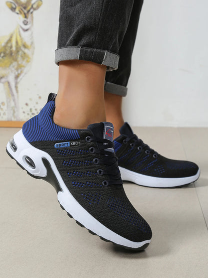 Zapatillas de hombre de moda, supertranspirables, con cordones para running - Antideslizantes, duraderas y con comodidad acolchada - Zapatillas de moda para hombre