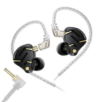 KZ ZS12 PRO 2 Hybrid-IEM-Kopfhörer – HiFi-Bass kabelgebundene Gaming-Ohrhörer mit superlinearen Treibern